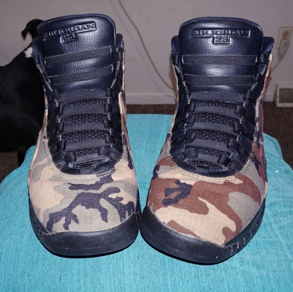 Air Jordan 10's camo woodland - Picture 1 of 8